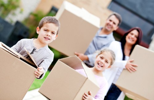 Professional movers handling furniture during a small move in Hernehill