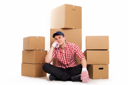 Professional packing materials and careful box preparation for a move in Hernehill